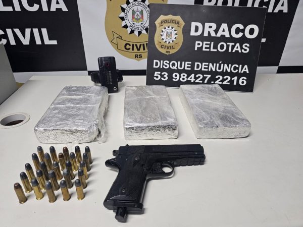 Criminosos trocam tiros com a polícia e são presos em Pedro Osório