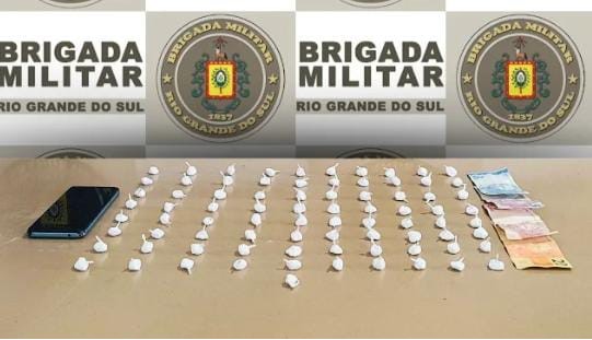 Jovem é preso com cocaína em Pelotas