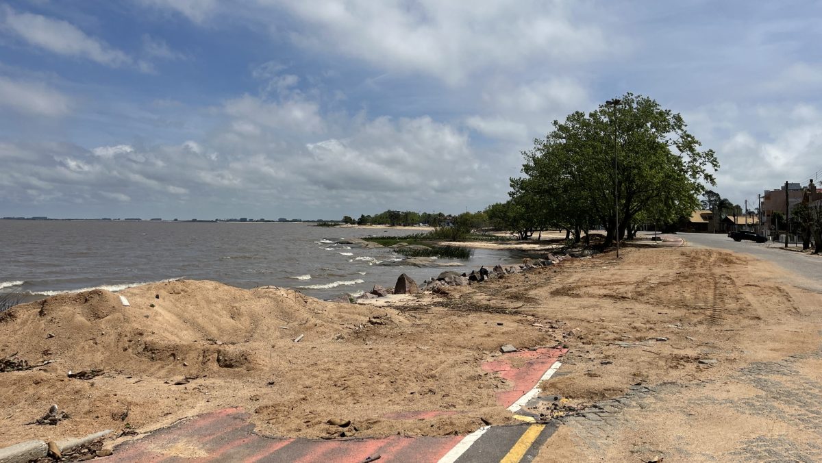 Estragos da enchente permanecem na orla de São Lourenço do Sul