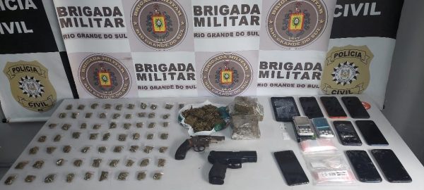 Brigada Militar prende homem por posse ilegal de arma de fogo e tráfico de drogas