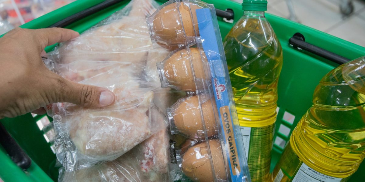 Valor da cesta de alimentos recua 1,31% na Zona Sul