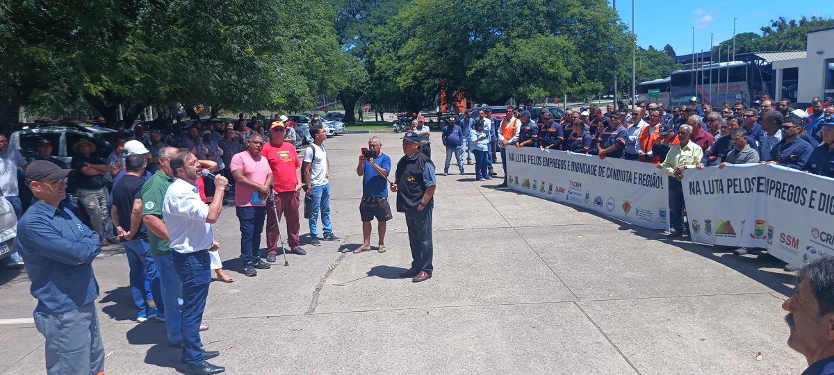 Manifestação contra fechamento da Usina Candiota 3 mobiliza população