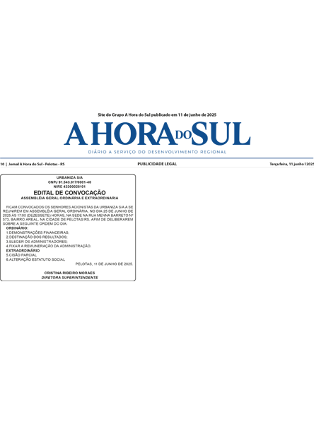 URBANIZA S/A