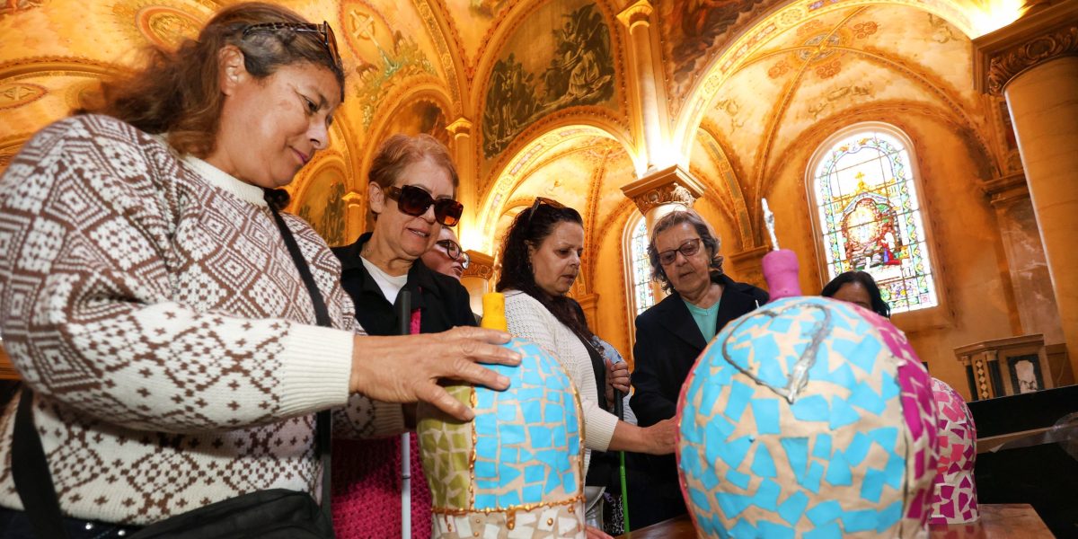 Alunos da Louis Braille visitam Catedral durante projeto de restauração