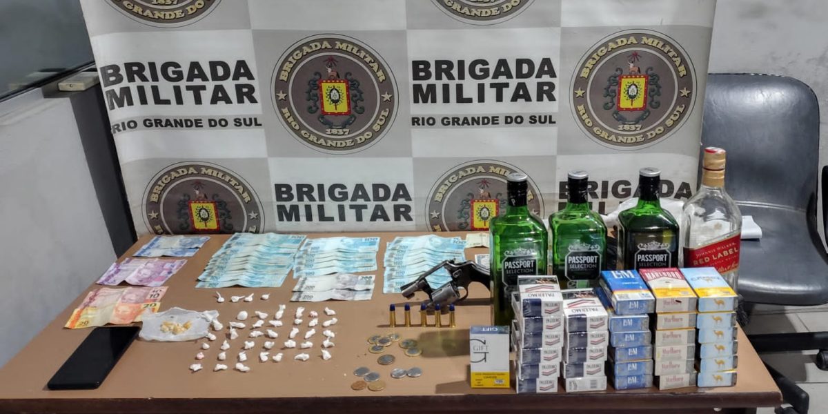 Homem é preso por tráfico de drogas e posse ilegal de arma de fogo